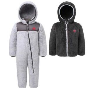 Infant Toddler Size 24M SNOZU 2pc Warm Fleece Jacket and Snowsuit Set Gray
